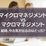【動画】結局、やる気が出るのはどっち？　マイクロvsマクロ マネジメント