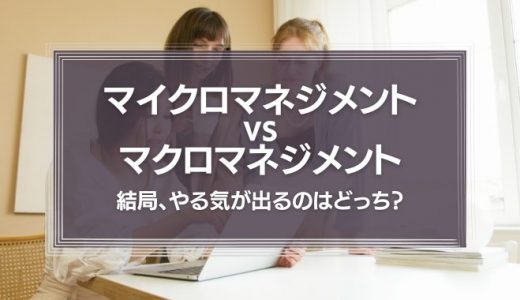 【動画】結局、やる気が出るのはどっち？　マイクロvsマクロ マネジメント