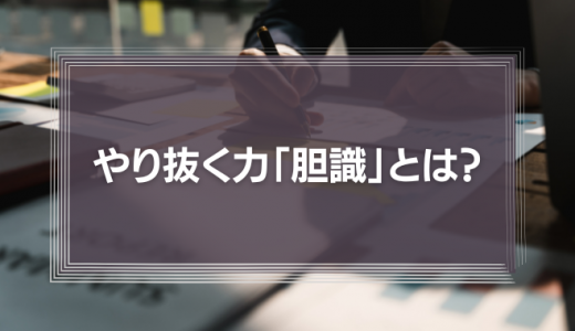 【やり抜く力】「胆識」とは？これからのリーダーにとって大切な実行力を徹底解説！